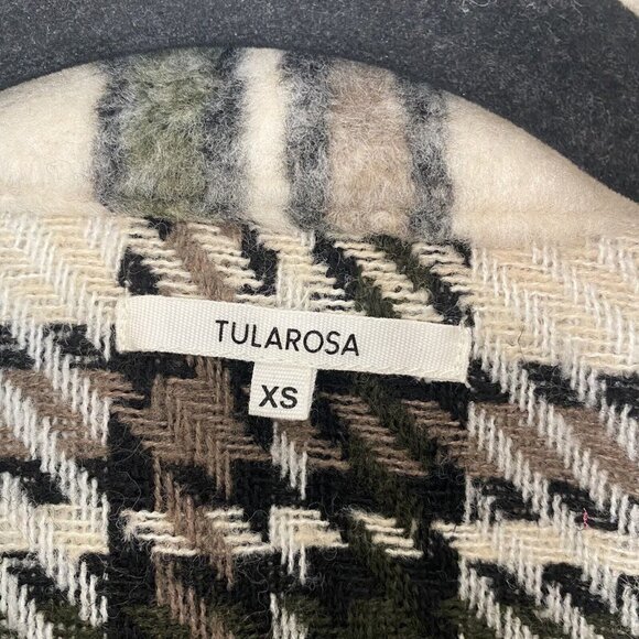 Tularosa Women's Cropped Plaid Jacket Shacket Size XS Revolve Cream Coat Josie - Picture 3 of 10